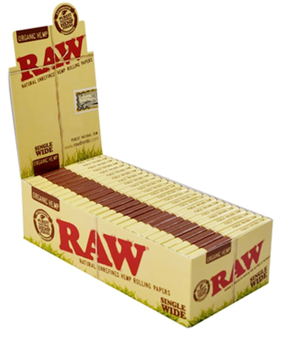 Raw Organic Single Wide 100PK - 25ct