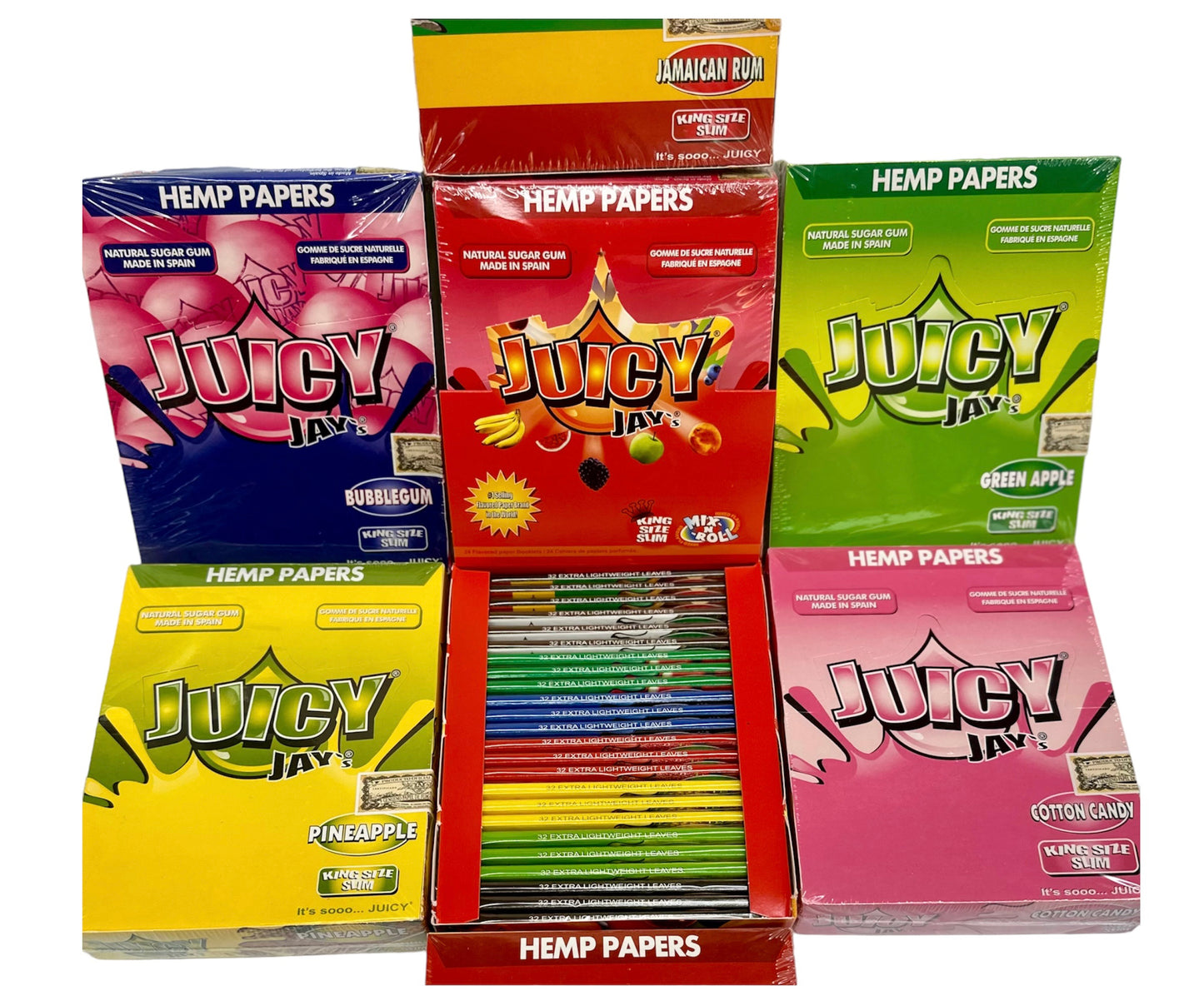 Juicy Jay's Hemp King Size Rolling Paper 24 ct 32 Leaves Per Pack